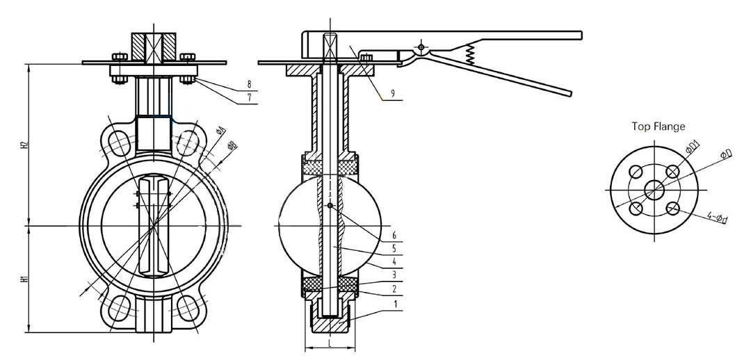 A Type PTFE Seat Butterfly Valve